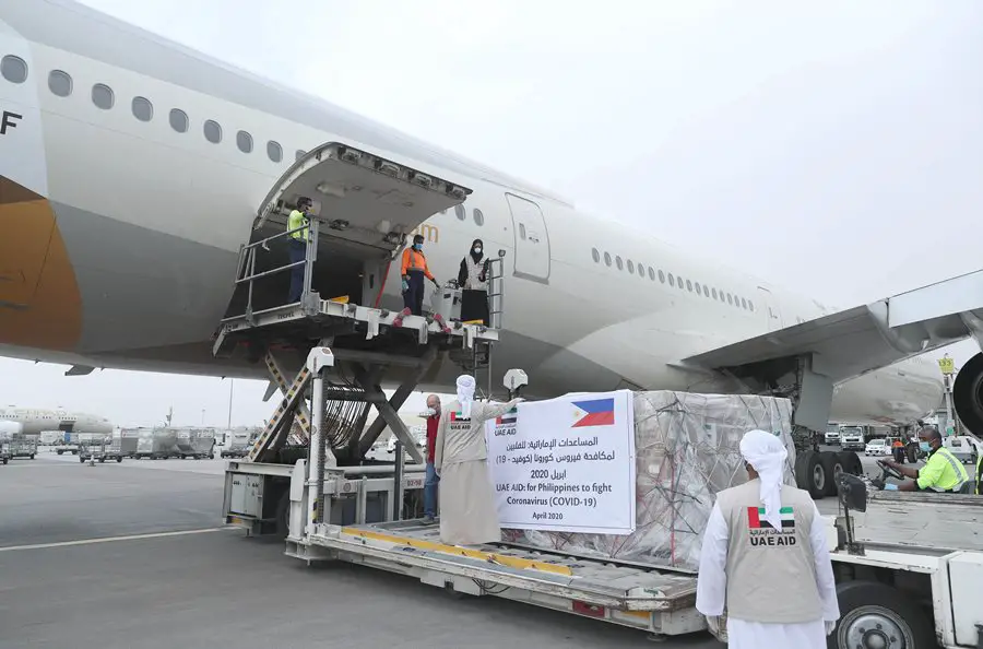 uae sends aid to philippines