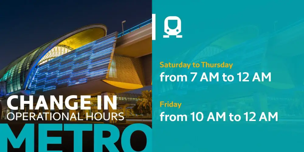 dubai metro timings change